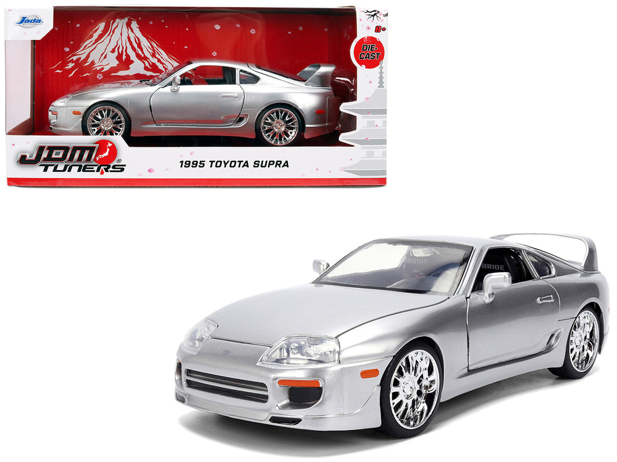 1995 Toyota Supra Silver Metallic "JDM Tuners" Series 1/24 Diecast Model Car by Jada-4