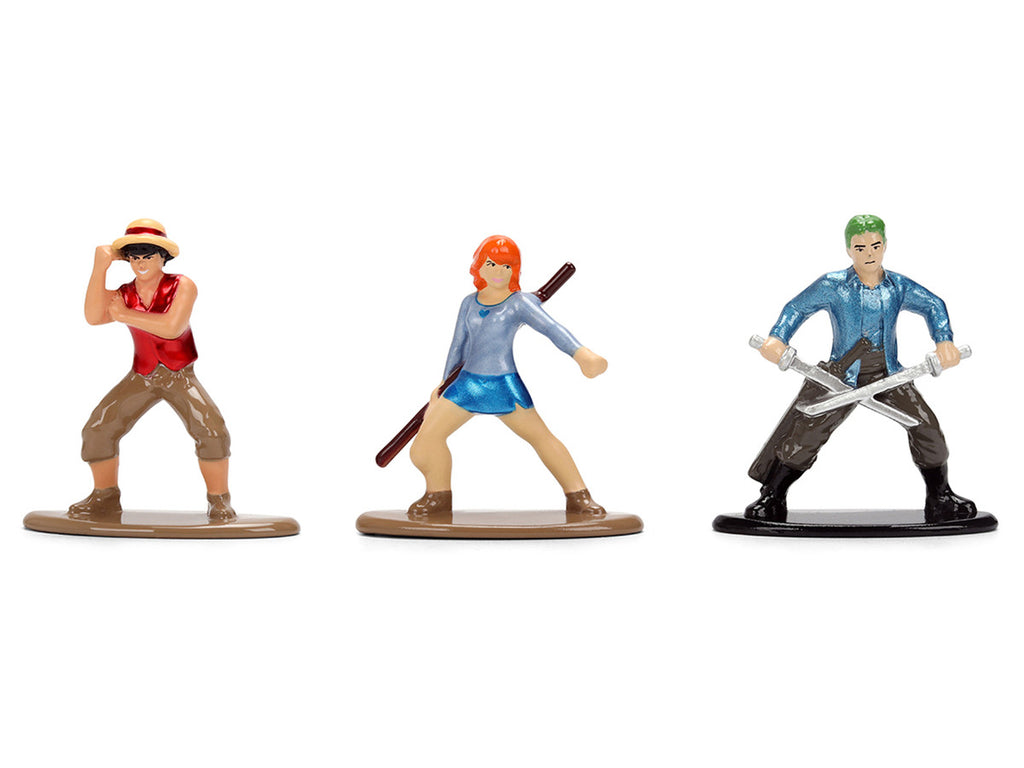 Set of 3 Diecast Figures "One Piece" (2023-Current) TV Series "Nano Metalfigs" Series Diecast Models by Jada-1