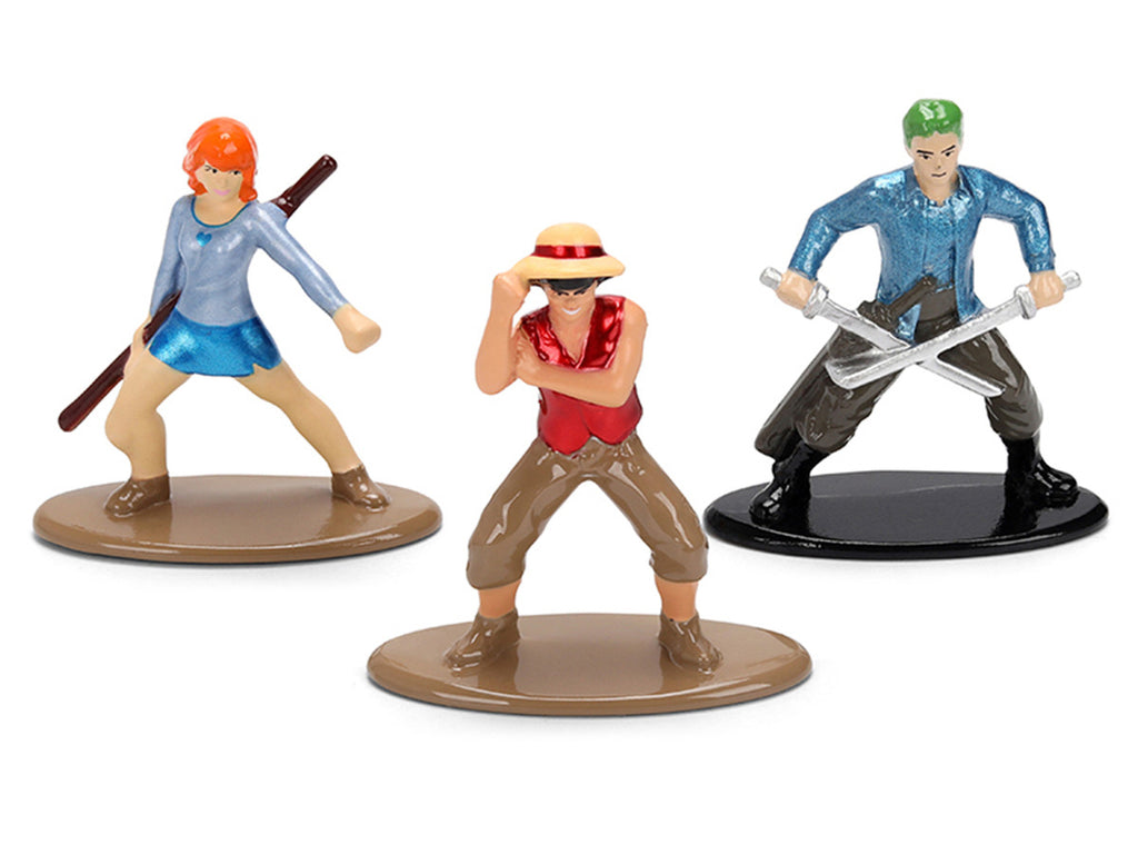 Set of 3 Diecast Figures "One Piece" (2023-Current) TV Series "Nano Metalfigs" Series Diecast Models by Jada-2