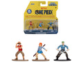 Set of 3 Diecast Figures "One Piece" (2023-Current) TV Series "Nano Metalfigs" Series Diecast Models by Jada-0