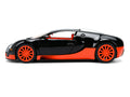 2011 Bugatti Veyron Black with Orange Accents and Orange Interior "Hyper-Spec" Series 1/24 Diecast Model Car by Jada-0