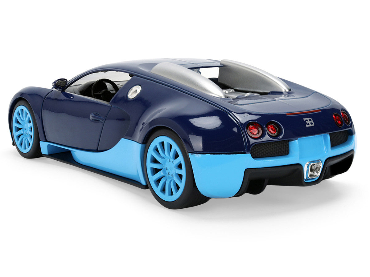 2011 Bugatti Veyron Dark Blue with Light Blue Accents "Hyper-Spec" Series 1/24 Diecast Model Car by Jada-3