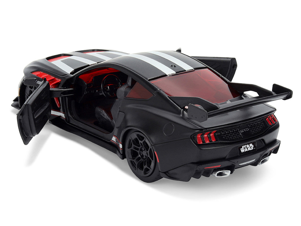 2025 Ford Mustang GTD "Darth Vader" Matt Black with Silver Stripes and Graphics "Star Wars" "Hollywood Rides" Series 1/32 Diecast Car Model by Jada-3