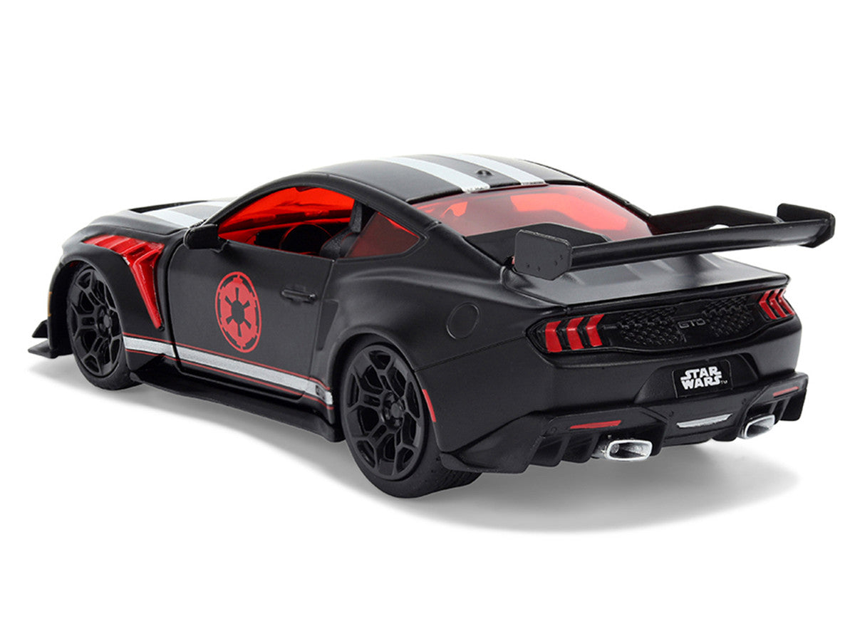 2025 Ford Mustang GTD "Darth Vader" Matt Black with Silver Stripes and Graphics "Star Wars" "Hollywood Rides" Series 1/32 Diecast Car Model by Jada-4
