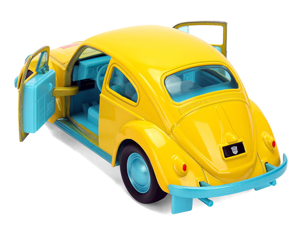 Volkswagen Beetle "Bumblebee" Yellow with Blue Interior "Transformers - Energon Surge" "Hollywood Rides" Series 1/32 Diecast Car Model by Jada-3