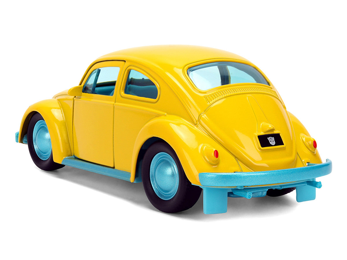 Volkswagen Beetle "Bumblebee" Yellow with Blue Interior "Transformers - Energon Surge" "Hollywood Rides" Series 1/32 Diecast Car Model by Jada-4