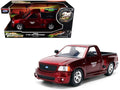 Ford F-150 SVT Lightning Pickup Truck Red Color Brush Finish "The Fast and the Furious" (2001) Movie "25 Years of Fast & Furious" Series 1/24 Diecast Model Car by Jada-0