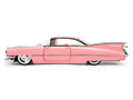 1959 Cadillac Coupe DeVille Pink with Pink and White Interior "Showroom Floor" Series 1/24 Diecast Model Car by Jada-0