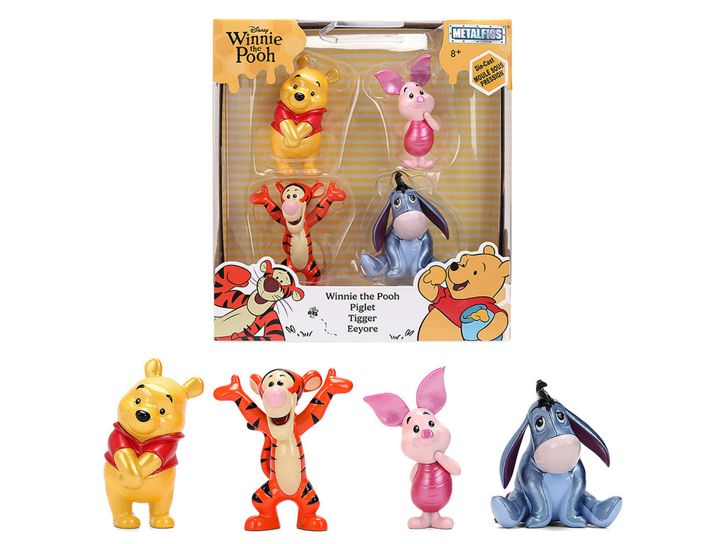 Set of 4 Diecast Figures "Winnie the Pooh" Franchise "Metalfigs" Series Diecast Models by Jada-0