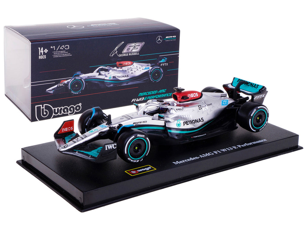 Mercedes-AMG F1 W13 George Russell 1/43 Diecast Model Car Display Case-4