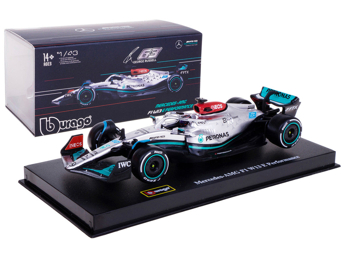 Mercedes-AMG F1 W13 George Russell 1/43 Diecast Model Car Display Case-4