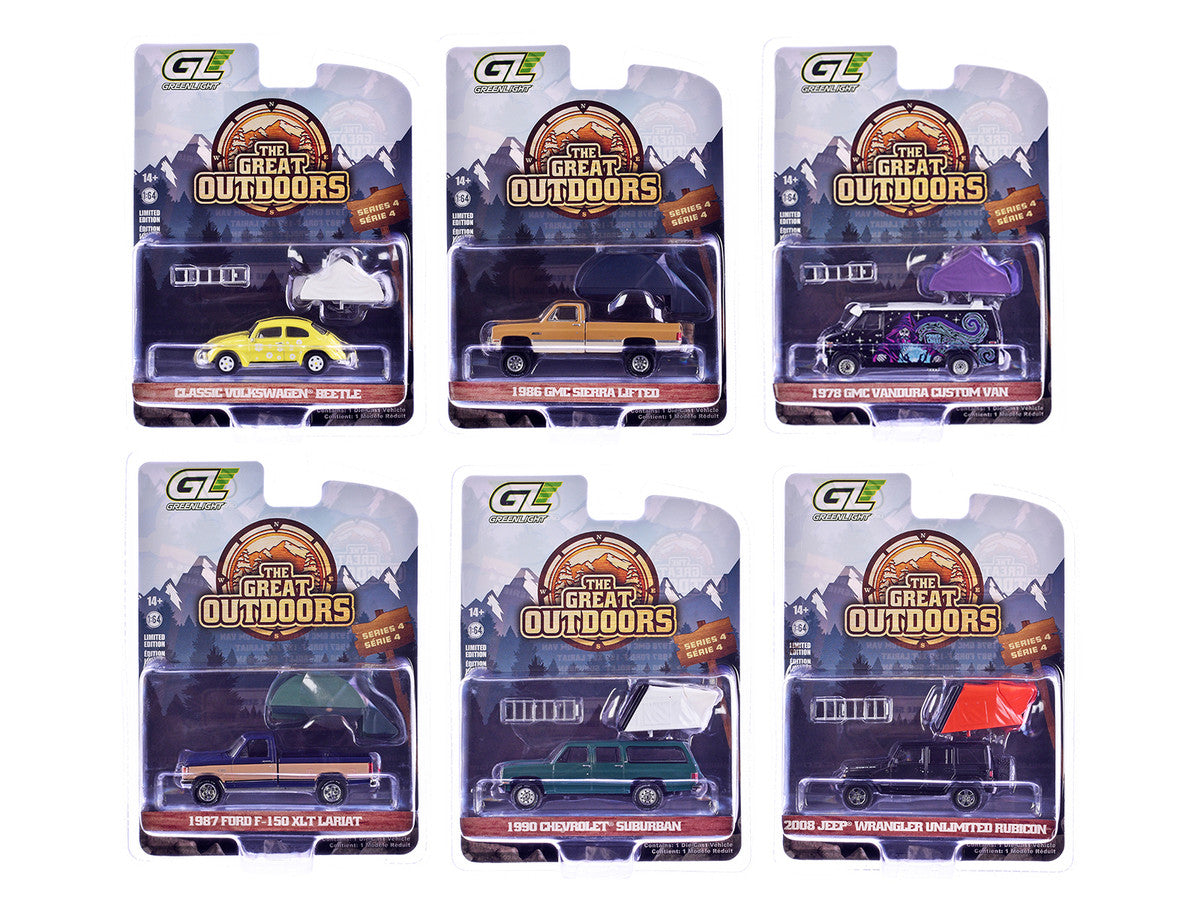 "The Great Outdoors" Series 4 Set of 6 pieces 1/64 Diecast Model Cars by Greenlight-2