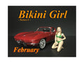 February Bikini Calendar Girl Figurine for 1/24 Scale Models by American Diorama-0