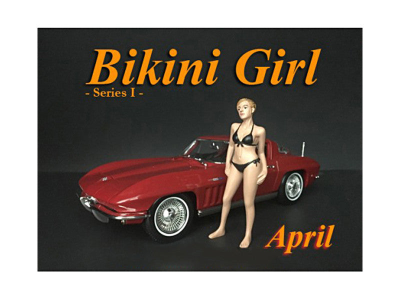 April Bikini Calendar Girl Figure for 1/24 Scale Models by American Diorama-0