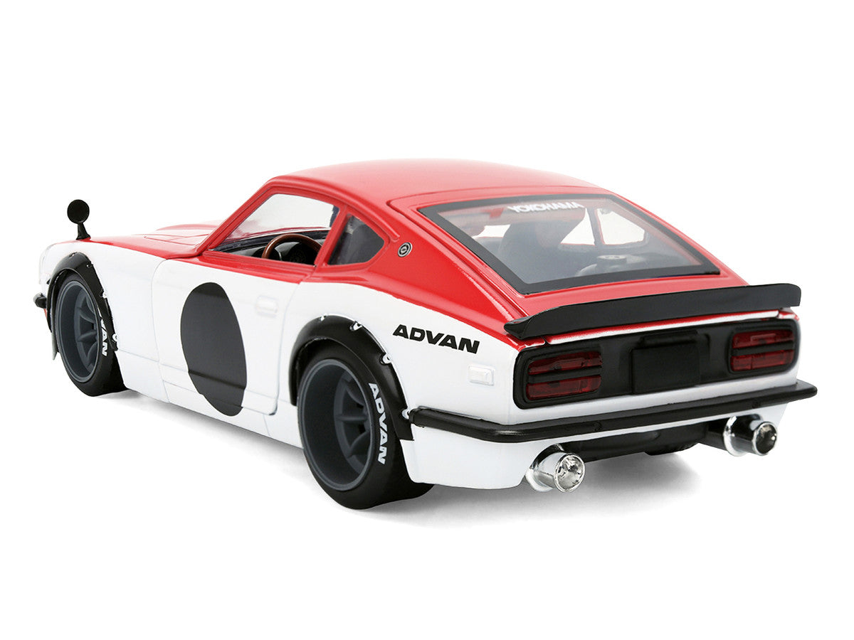 1972 Datsun 240Z Red and White "JDM Tuners" Series 1/24 Diecast Car Model by Jada-4