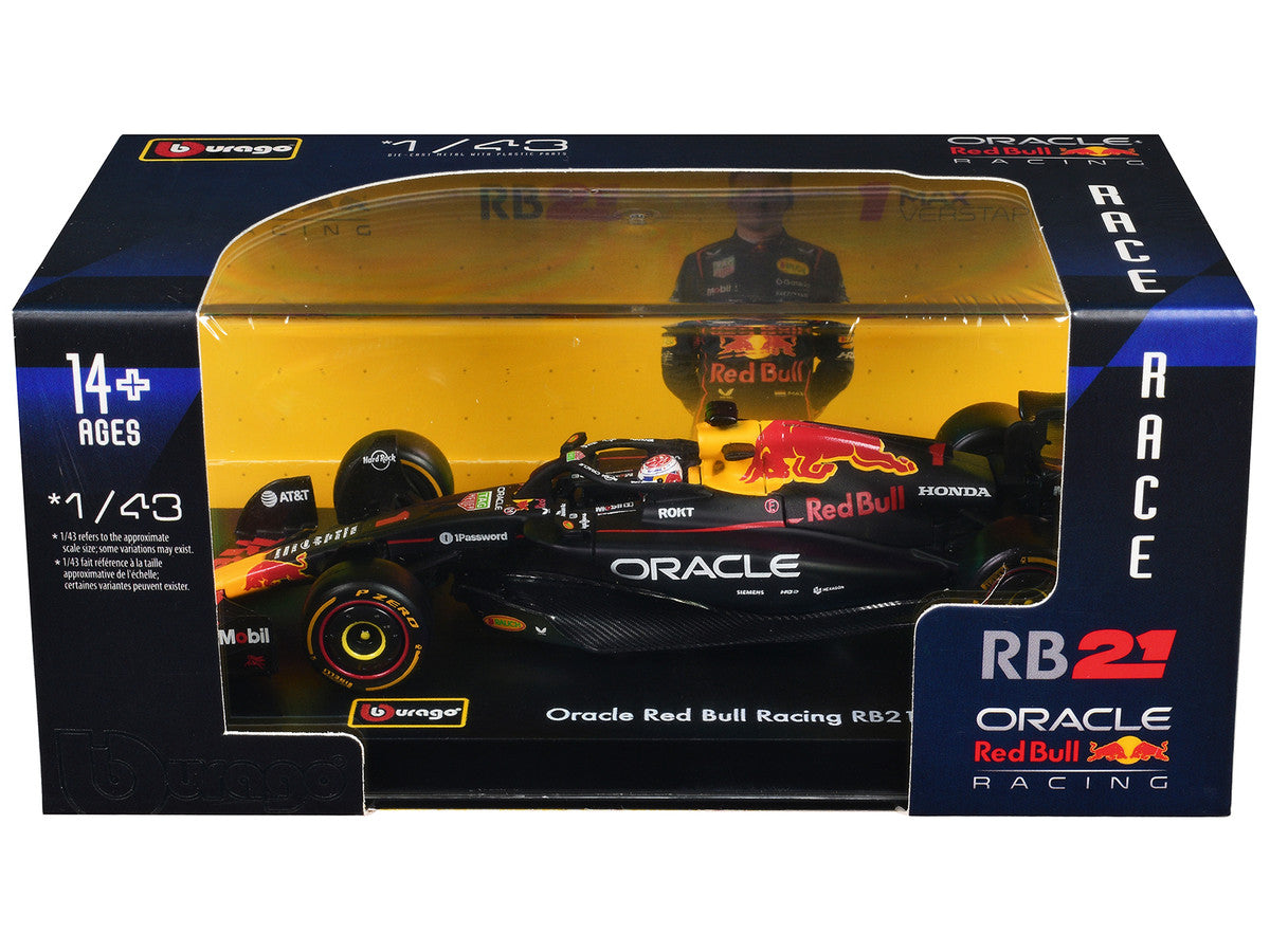 Red Bull Racing RB21 Max Verstappen 1/43 Diecast Model Car with Display Case-1