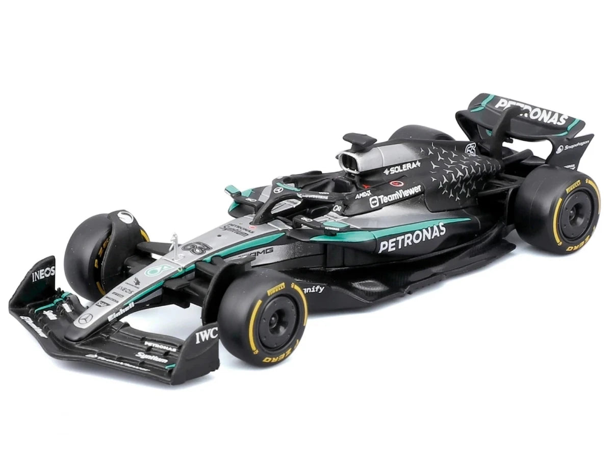 Mercedes-AMG F1 W16 E Performance #63 George Russell "Petronas" Formula One F1 World Championship (2025) "Race" Series 1/43 Diecast Model Car by Bburago-1