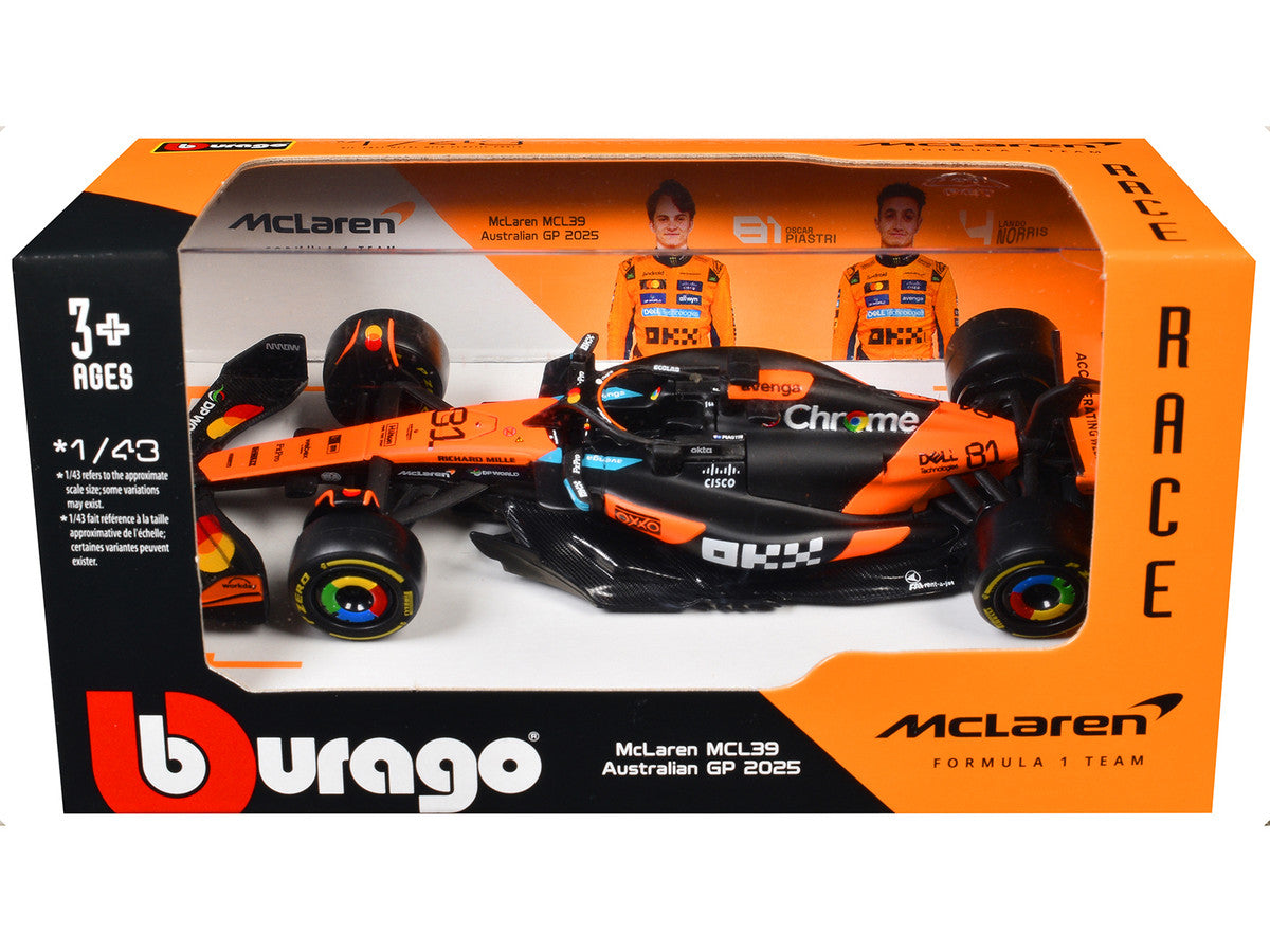 McLaren MCL39 #81 Oscar Piastri 1/43 Diecast F1 Australian GP Model-1