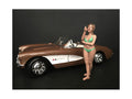 August Bikini Calendar Girl Figurine for 1/18 Scale Models by American Diorama-0