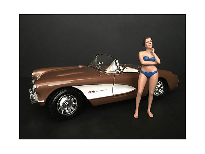 December Bikini Calendar Girl Figurine for 1/24 Scale Models by American Diorama-0