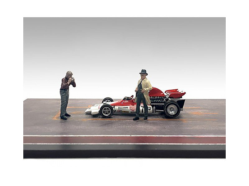 "Race Day" Two Diecast Figures Set 3 for 1/43 Scale Models by American Diorama-0