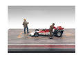 "Race Day" Two Diecast Figures Set 4 for 1/43 Scale Models by American Diorama-0
