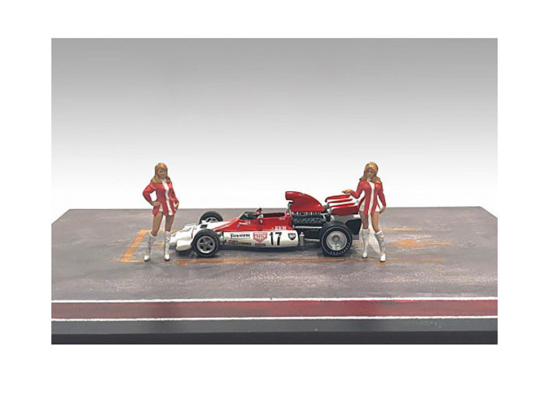 "Race Day" Two Diecast Figures Set 6 for 1/43 Scale Models by American Diorama-0