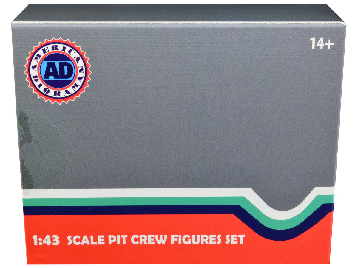 Formula One F1 Pit Crew 7 Figure Set Team Red Release III for 1/43 Scale Models by American Diorama-3