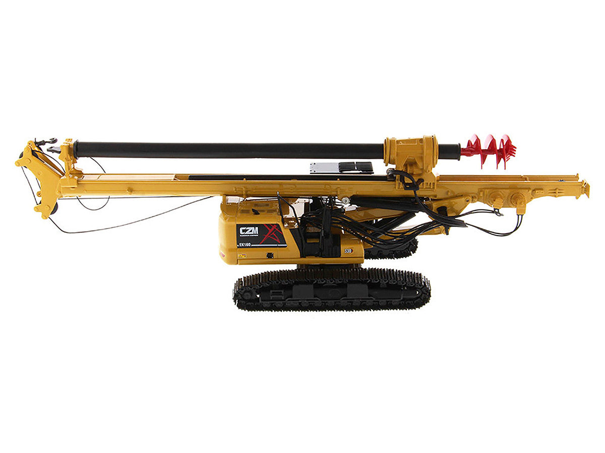 CZM EK160 Cylinder Crowd Drilling Rig Yellow "High Line" Series 1/50 Diecast Model by Diecast Masters-1