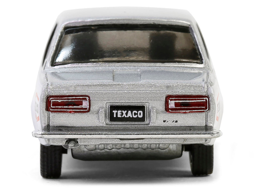 1970 Nissan Datsun 510 #28 "Texaco" Silver Metallic and White with Red Stripes "Texaco Special Edition" Series 1 1/64 Diecast Model Car by Greenlight-3
