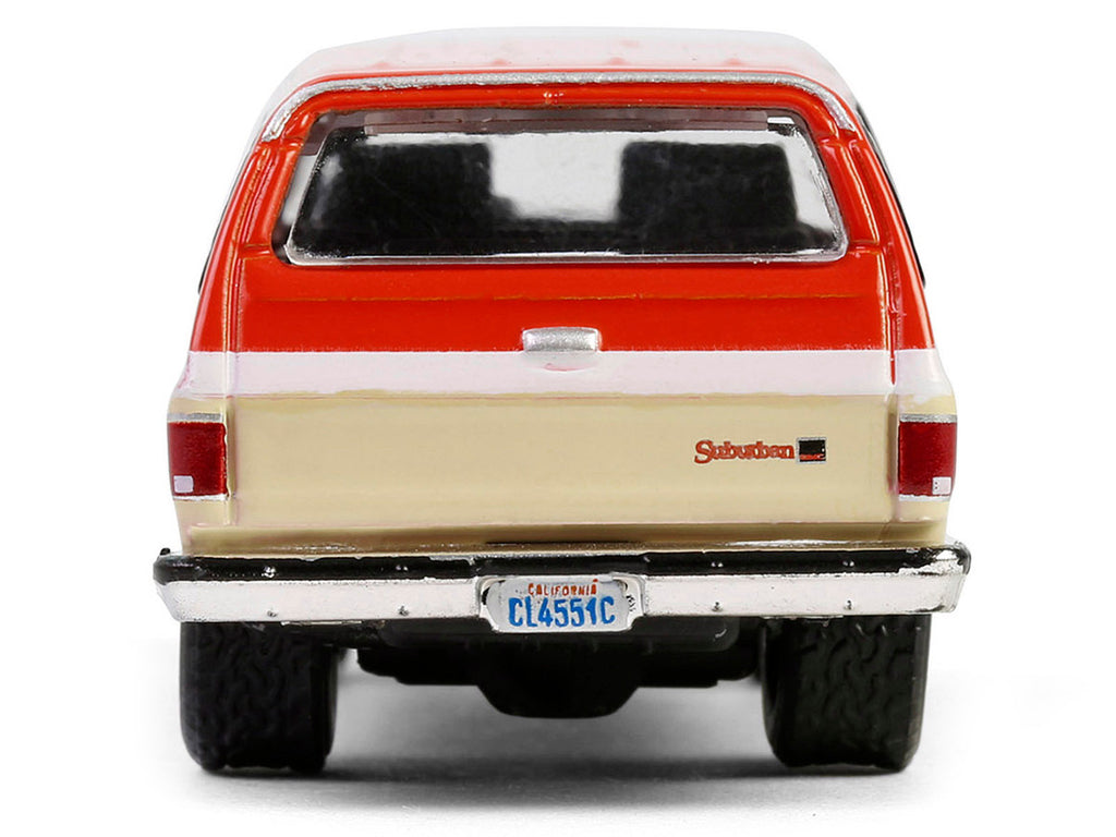 1988 GMC Suburban Sierra Classic C10 "Chevron" Orange and Beige with White Stripes "Chevron Special Edition" Series 1 1/64 Diecast Model Car by Greenlight-3