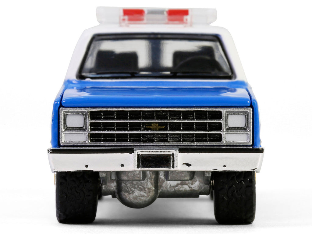 1990 Chevrolet Suburban K2500 Scottsdale "NYPD (New York City Police Department)" Blue with White Top "Hot Pursuit" Series 46 1/64 Diecast Model Car by Greenlight-3