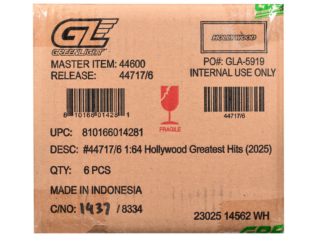 "Hollywood Greatest Hits" (2025) Set of 6 pieces 1/64 Diecast Model Cars by Greenlight-0