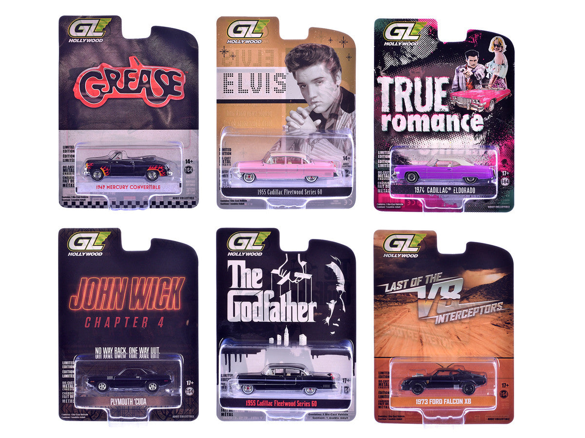 "Hollywood Greatest Hits" (2025) Set of 6 pieces 1/64 Diecast Model Cars by Greenlight-1