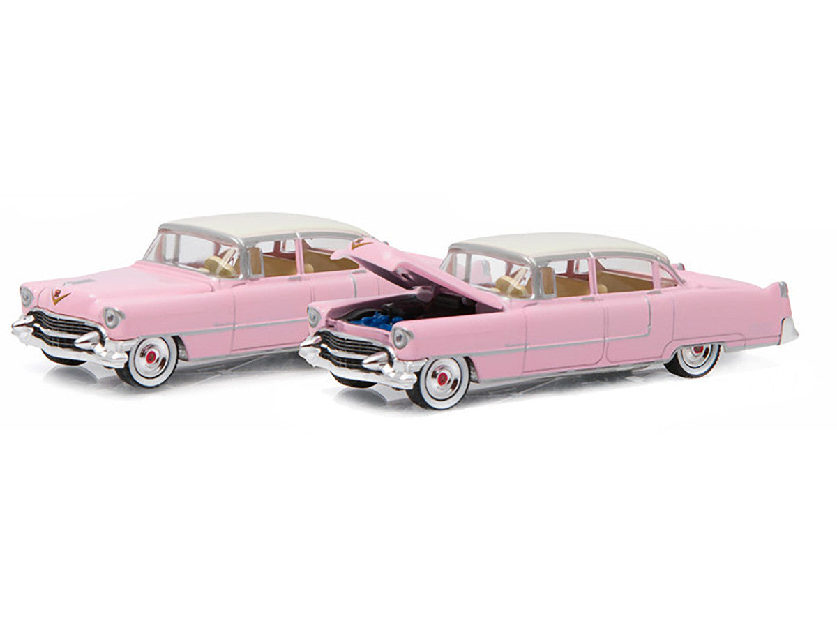 1955 Cadillac Fleetwood Series 60 Special Elvis Presley "Pink Cadillac" (1935-1977) 1/64 Diecast Model Car by Greenlight-1