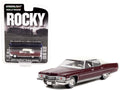 1973 Cadillac Sedan DeVille Burgundy with White Top "Rocky" (1976) Movie "Hollywood Series" Release 35 1/64 Diecast Model Car by Greenlight-0