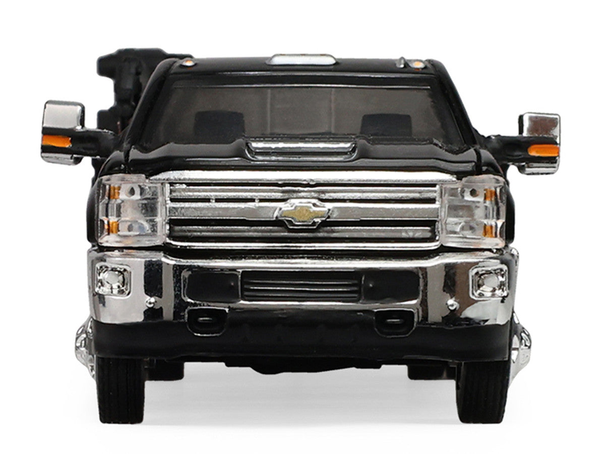 2016 Chevrolet Silverado 3500 Dually Crane Truck Black "Dually Drivers" Series 17 1/64 Diecast Model Car by Greenlight-2