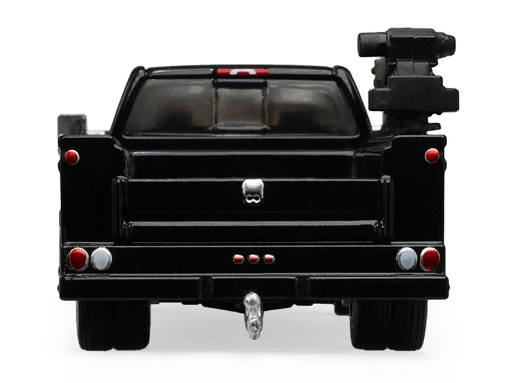 2016 Chevrolet Silverado 3500 Dually Crane Truck Black "Dually Drivers" Series 17 1/64 Diecast Model Car by Greenlight-1