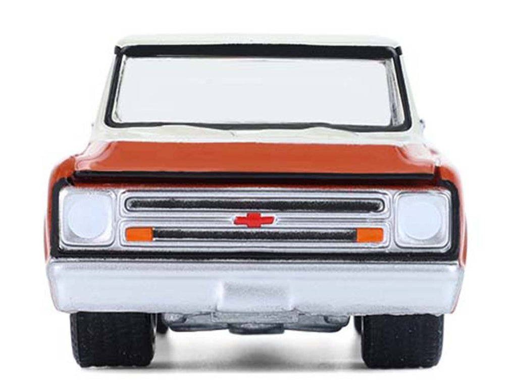 1968 Chevrolet C-10 Pickup Truck with Toolbox Orange and Beige "Down on the Farm" Series 11 1/64 Diecast Model by Greenlight-1