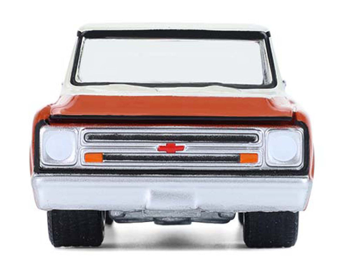 1968 Chevrolet C-10 Pickup Truck with Toolbox Orange and Beige "Down on the Farm" Series 11 1/64 Diecast Model by Greenlight-1