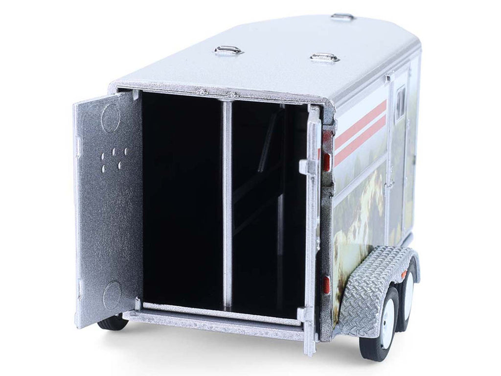 Horse Trailer Silver with Custom Horse Wrap "Down on the Farm" Series 11 1/64 Diecast Model by Greenlight-3