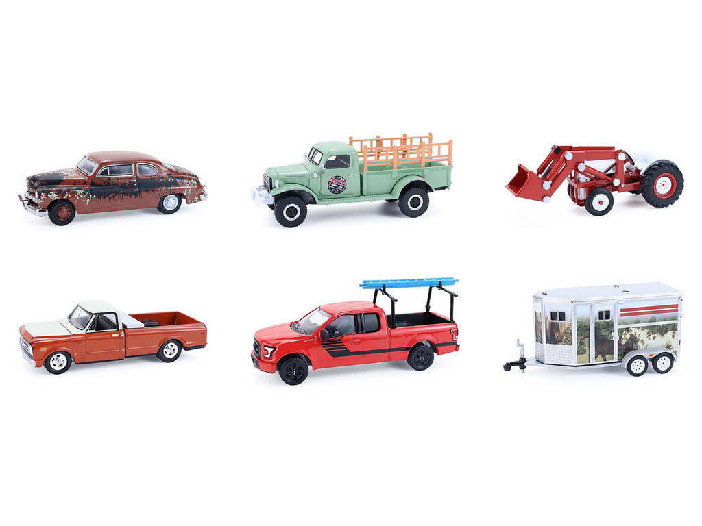 "Down on the Farm" Series 11 Set of 6 pieces 1/64 Diecast Models by Greenlight-0