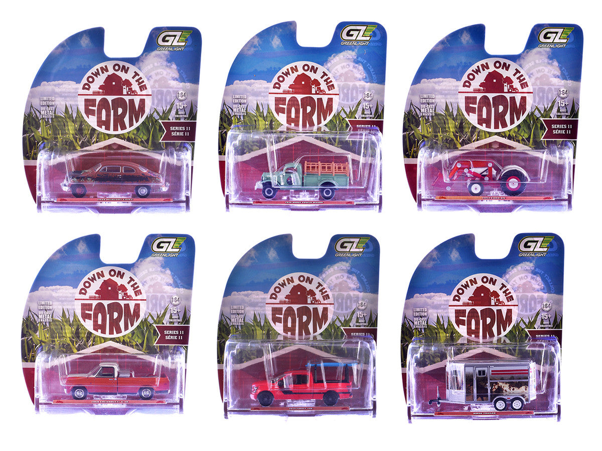 "Down on the Farm" Series 11 Set of 6 pieces 1/64 Diecast Models by Greenlight-2