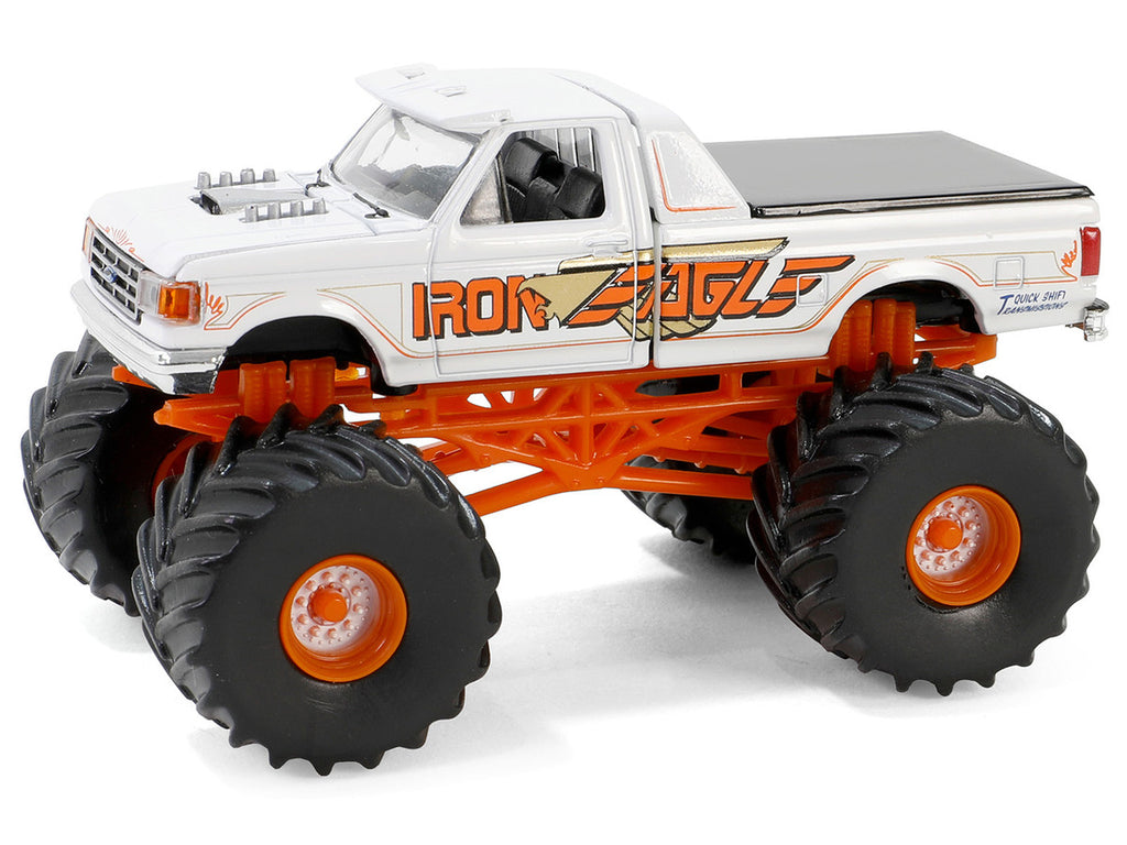 1990 Ford F-350 Monster Truck White "Iron Eagle" "Kings of Crunch" Series 15 1/64 Diecast Model Car by Greenlight-1
