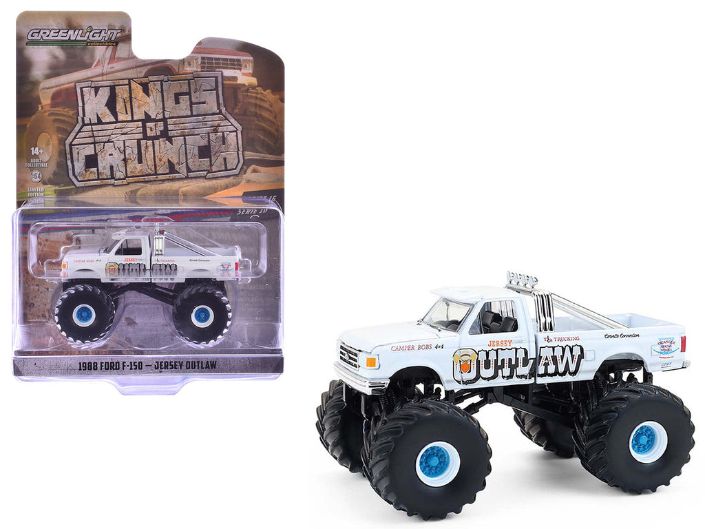 1988 Ford F-150 Monster Truck "Jersey Outlaw" White "Kings of Crunch" Series 16 1/64 Diecast Model Car by Greenlight-4