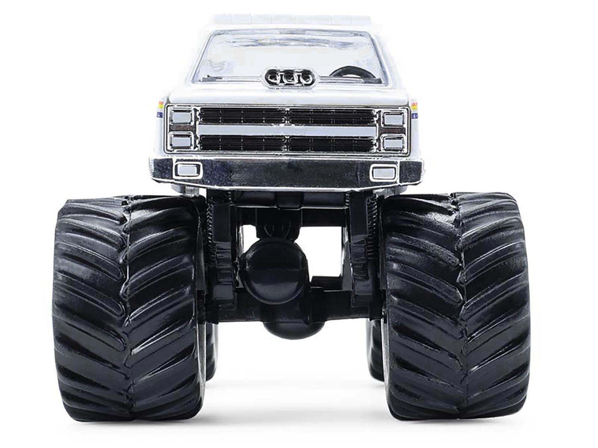 1986 Chevrolet Silverado Monster Truck "Royal Canadian Mounted Police" White with Stripes "Kings of Crunch - Hot Pursuit" Special Edition 1/64 Diecast Model Car by Greenlight-2
