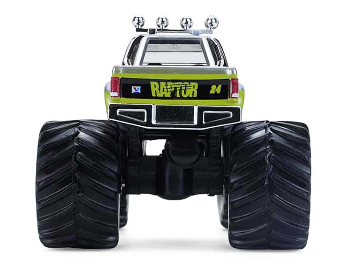 1986 Chevrolet S10 Monster Truck #24 "Raptor" Black and Green with Graphics "Kings of Crunch - Hendrick Motorsports Tribute" Special Edition 1/64 Diecast Model Car by Greenlight-4
