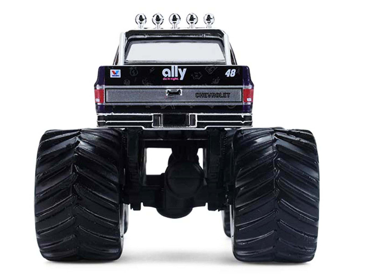 1984 Chevrolet Silverado Monster Truck #48 "Ally" Black and Purple with Graphics "Kings of Crunch - Hendrick Motorsports Tribute" Special Edition 1/64 Diecast Model Car by Greenlight-4