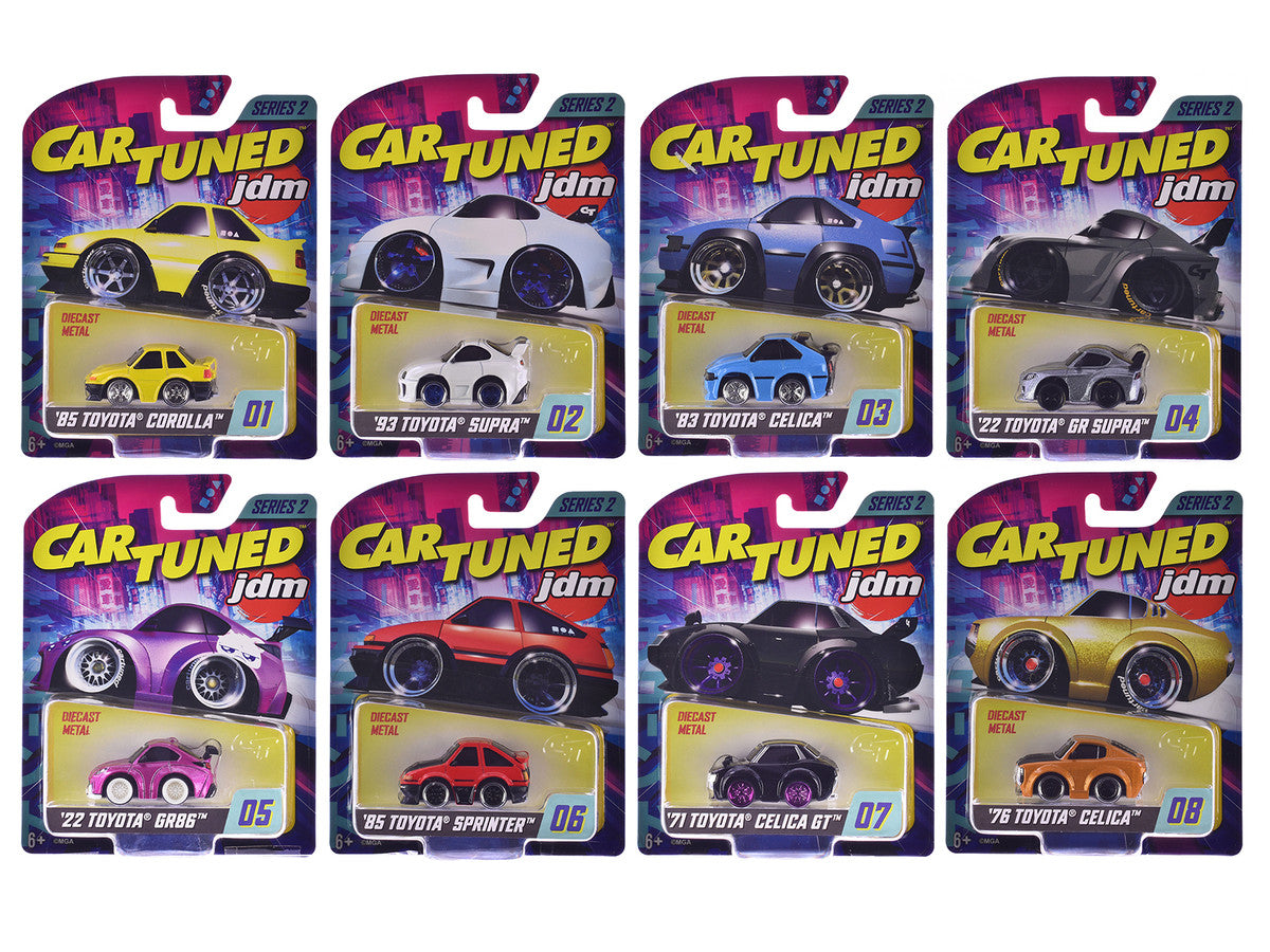 JDM Tuners Series 2 Set of 8 Pieces Diecast Model Cars by CarTuned-1