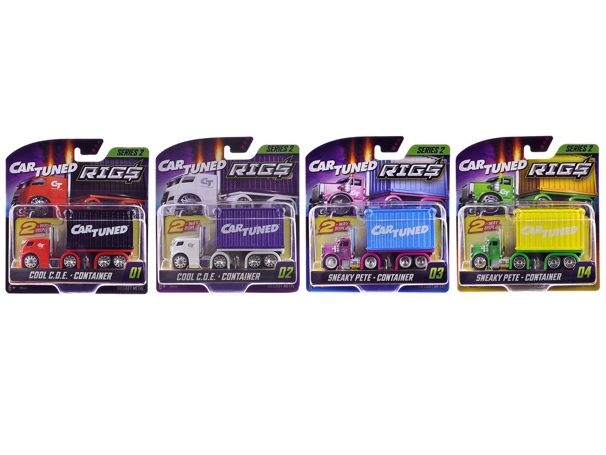 "Rigs" Container Case Series 2 Set of 4 Pieces Diecast Model Cars by CarTuned-0